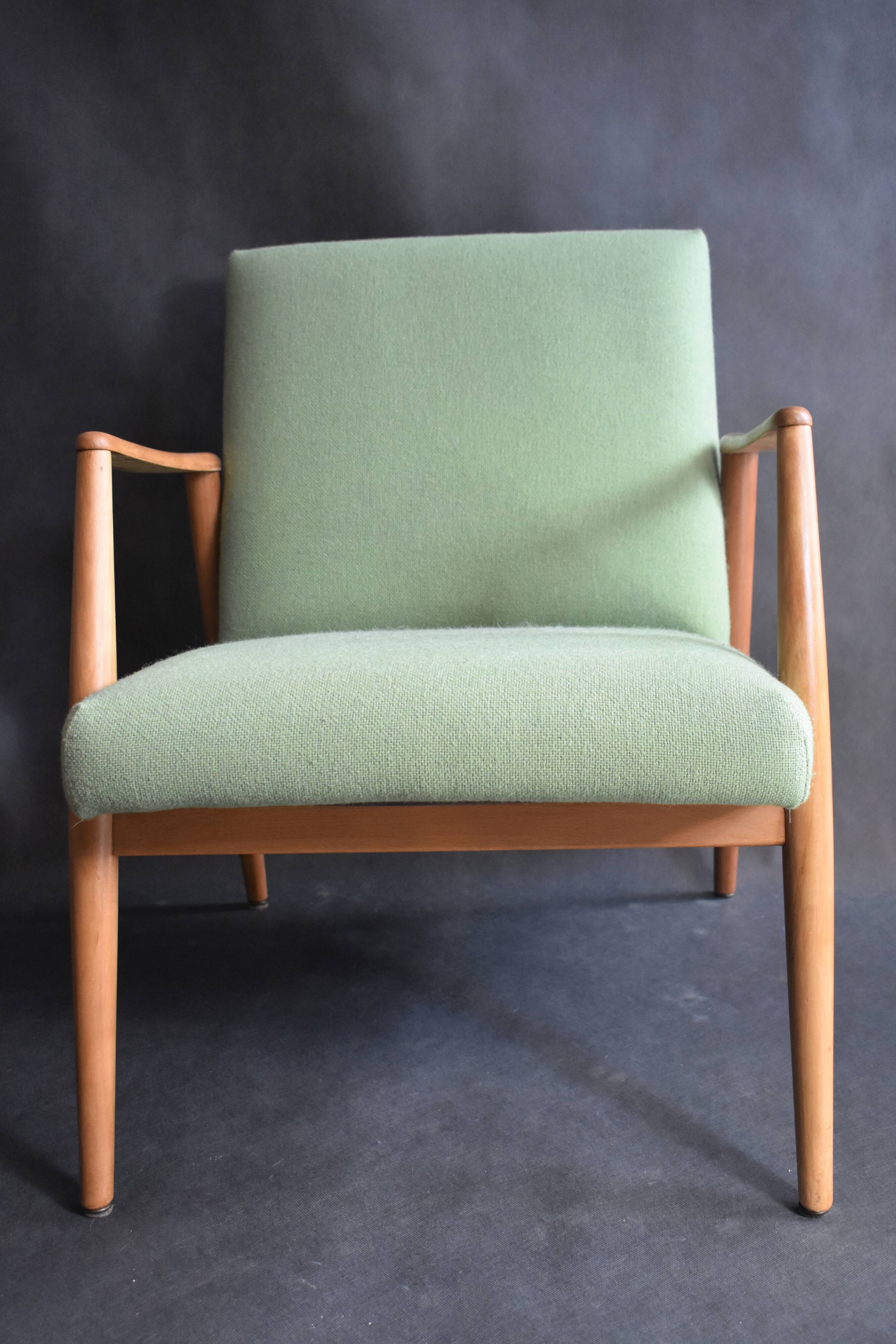 Danish teak armchair & stool, 1970