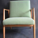 Danish teak armchair & stool, 1970