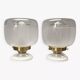Paire d’appliques murales globes bicolores