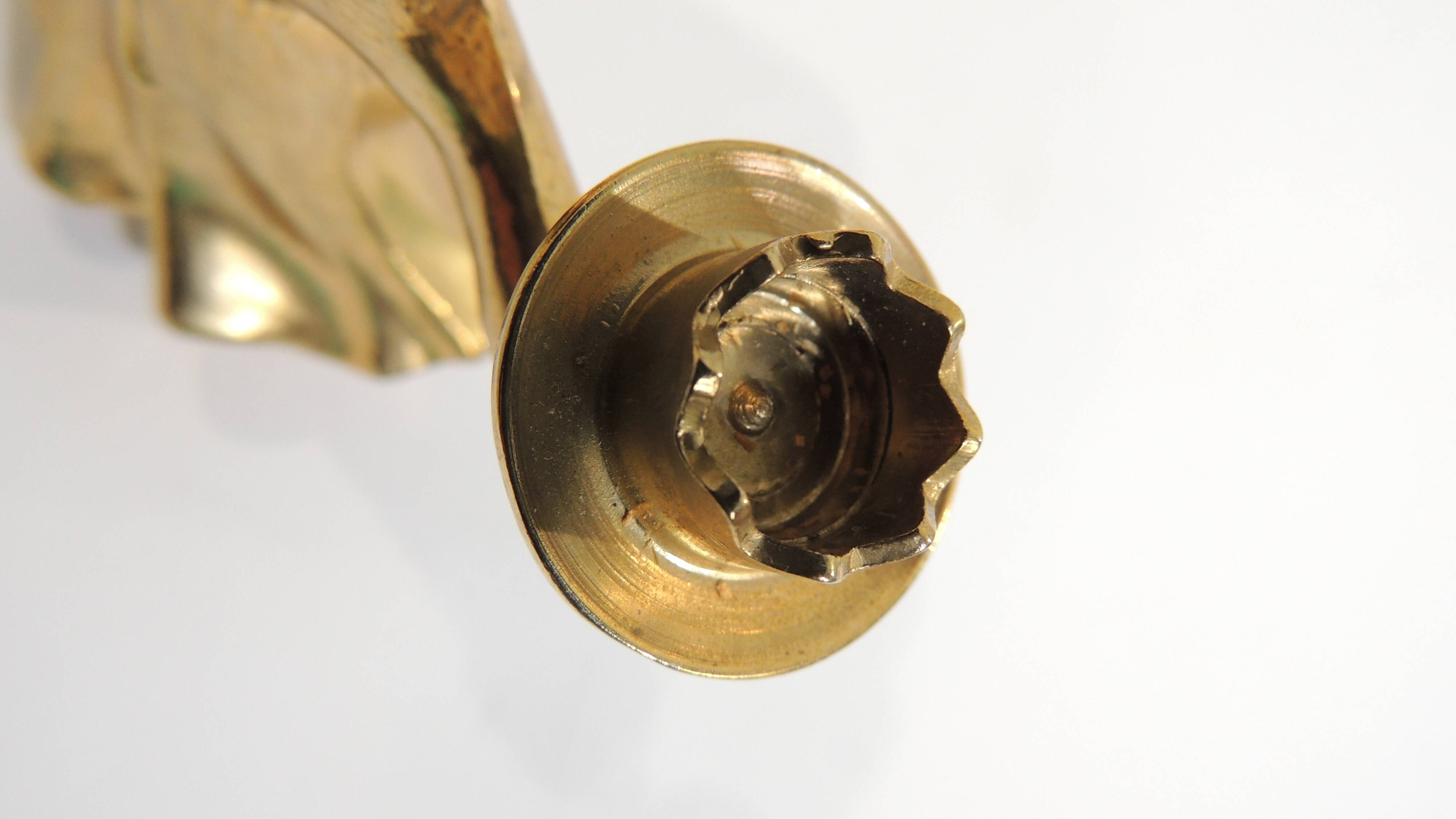 Set of 6 vintage 1970s brass figurine candle holders – Golden cherubs