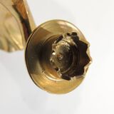 Set of 6 vintage 1970s brass figurine candle holders – Golden cherubs