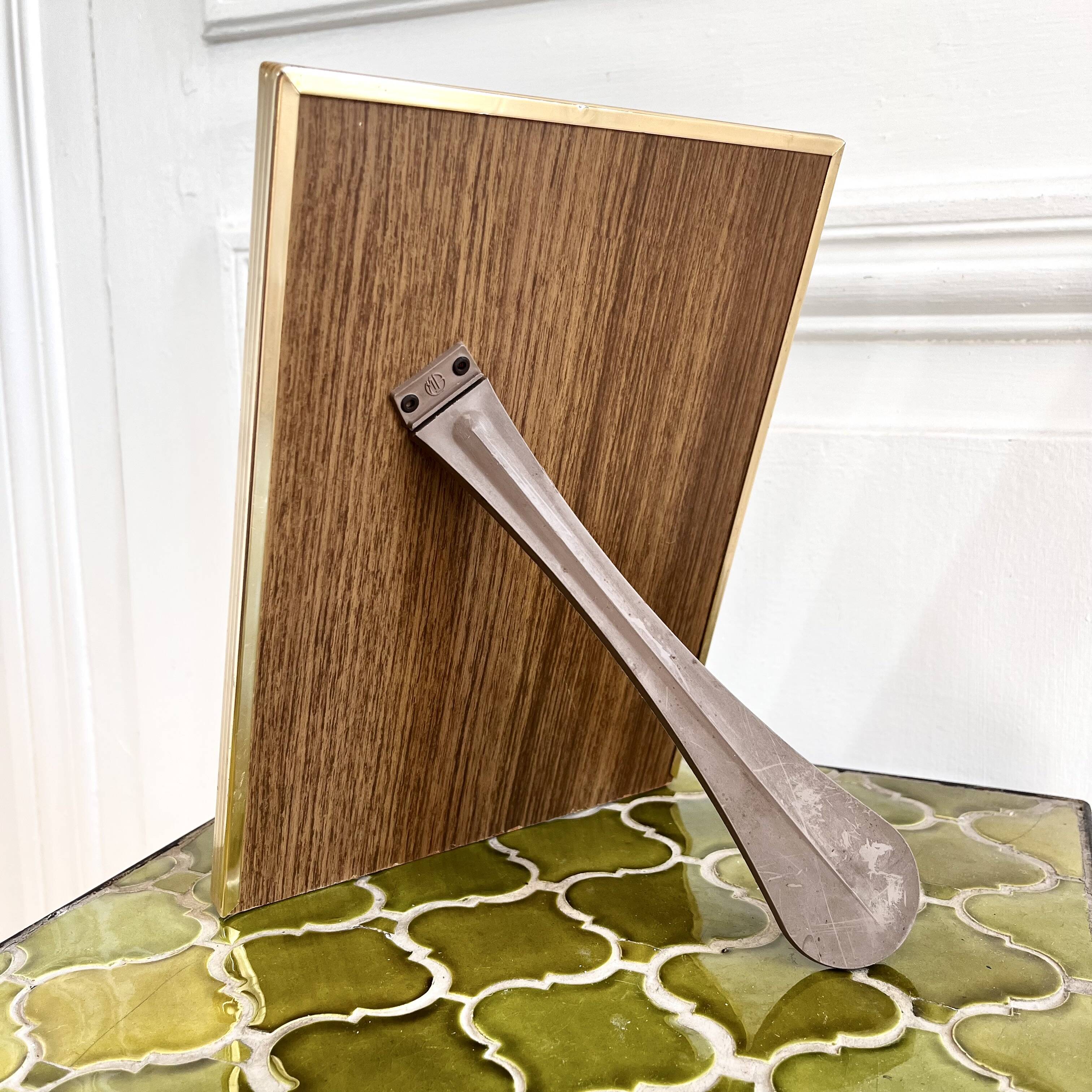 Old brass frame to stand