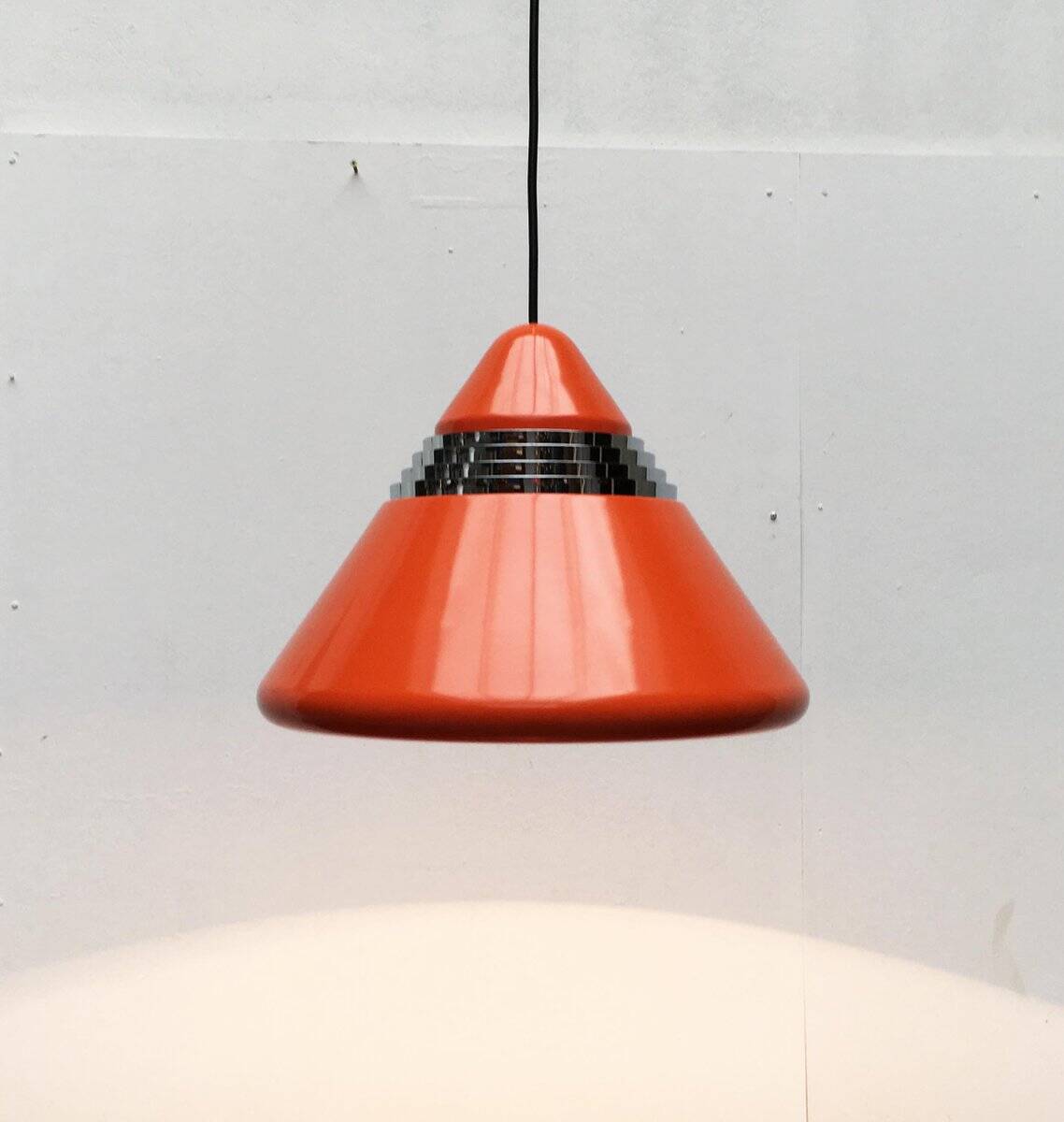 Vintage German Hanging Lamp Space Age Model 5535 by Alfred Kalthoff for Staff