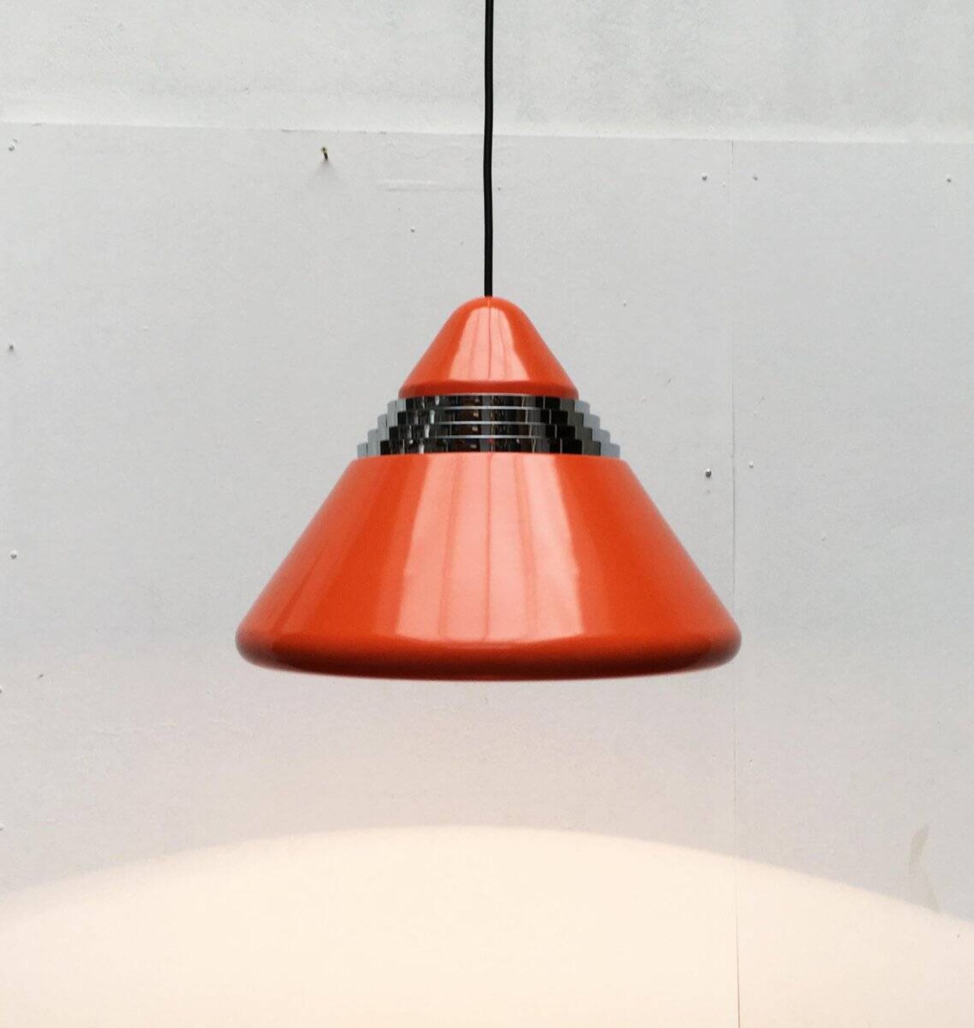 Vintage German Hanging Lamp Space Age Model 5535 by Alfred Kalthoff for Staff