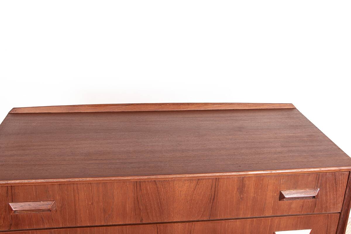 Danish teak chest of drawers, 4 drawers, by Borge Mogensen, Søborg Mobelfabrik.