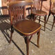 Set of 4 bistro chairs in curved wood Thonet
