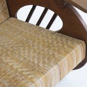Ensemble de fauteuils en rotin tressé au design Art déco, années 1930, Italie