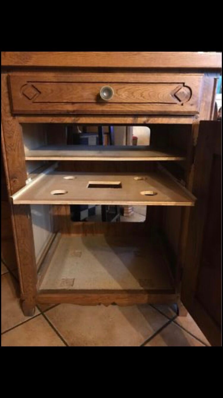 Solid oak TV cabinet