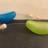 Green vase design Daum by Philippe Starck, strangeness model, 1988