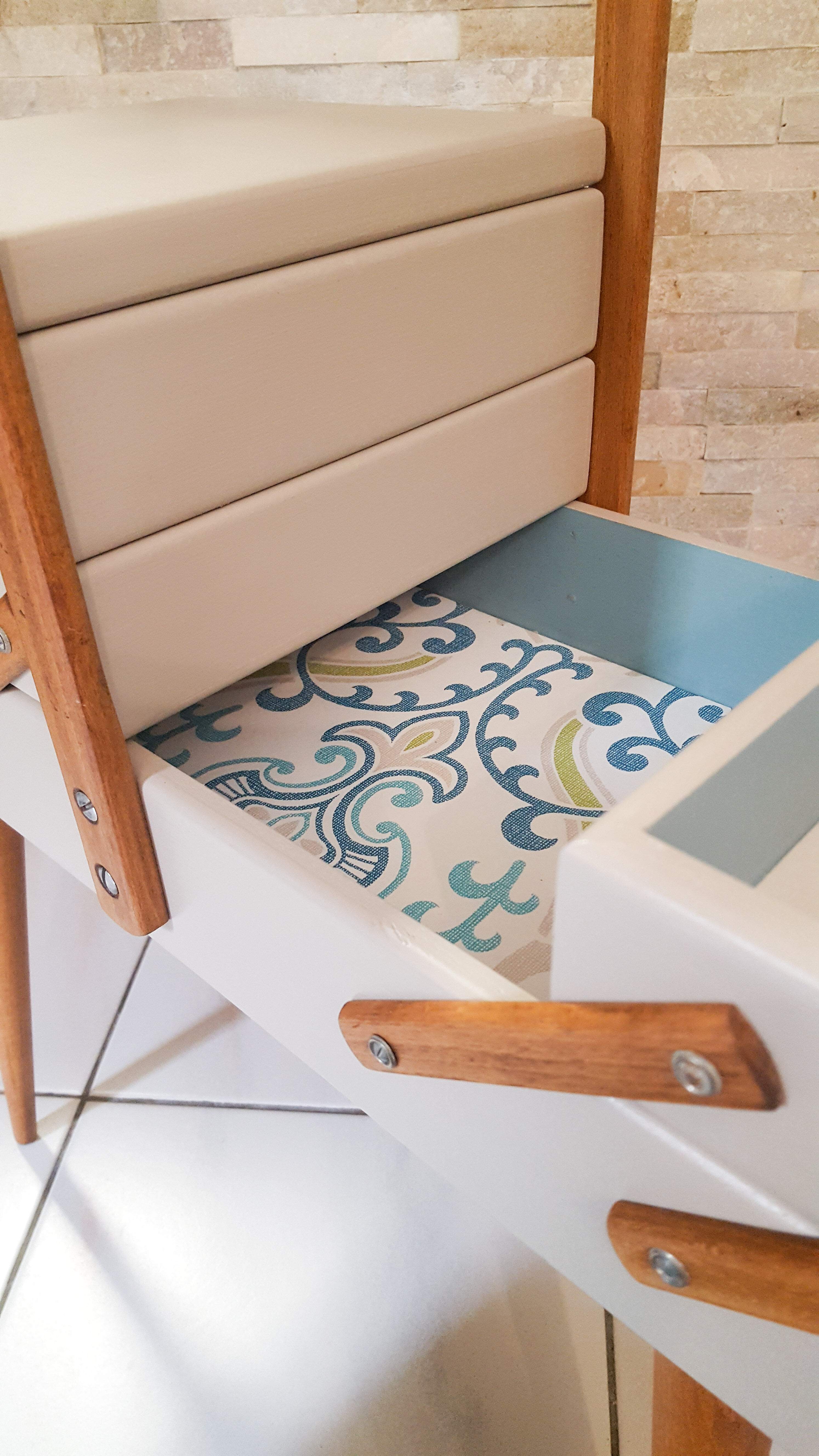 Renovated sewing cart