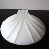 Set of 2 Hillebrand Art Deco shell opal glass wall lamps, 1960