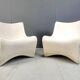 Pair of Silène lounge chairs by M. Borgnat for Clairitex, 1960s