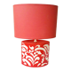Lampe céramique rouge