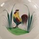 Hollow porcelain dish with rooster pattern