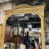 Louis XVI style gilded wood mirror from the Napoleonic III era, 2.75m x 1.48m.
