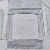 White Carrara marble fireplace