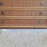 Rattan chest of drawers circa 1970 - Dal Vera