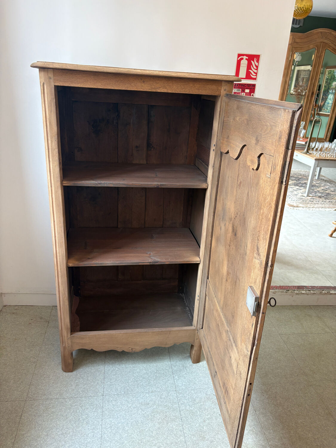Norman confiturer in solid sandblasted oak