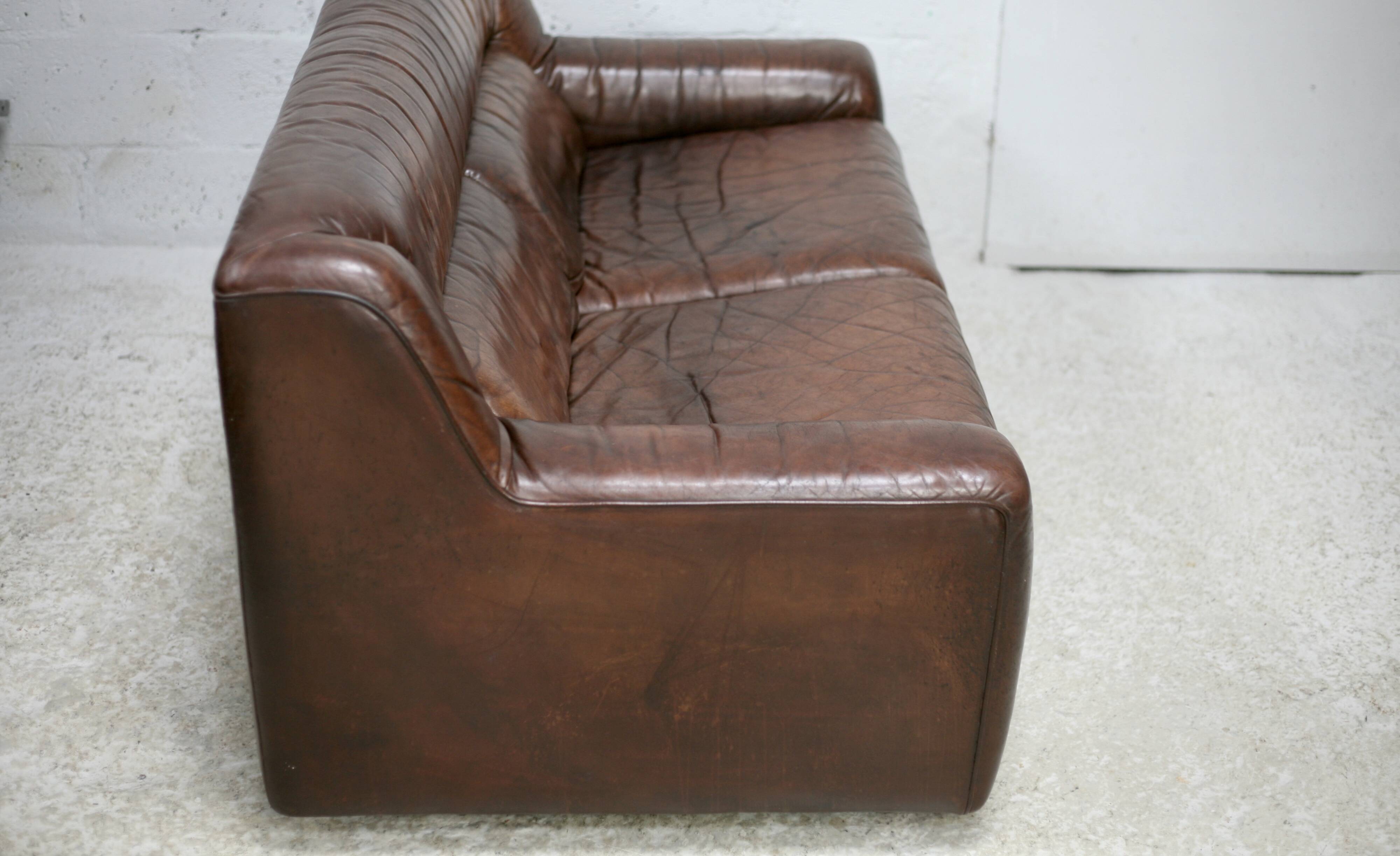 De Sede DS 43 sofa. 2 seats, leather, Switzerland, circa 1970