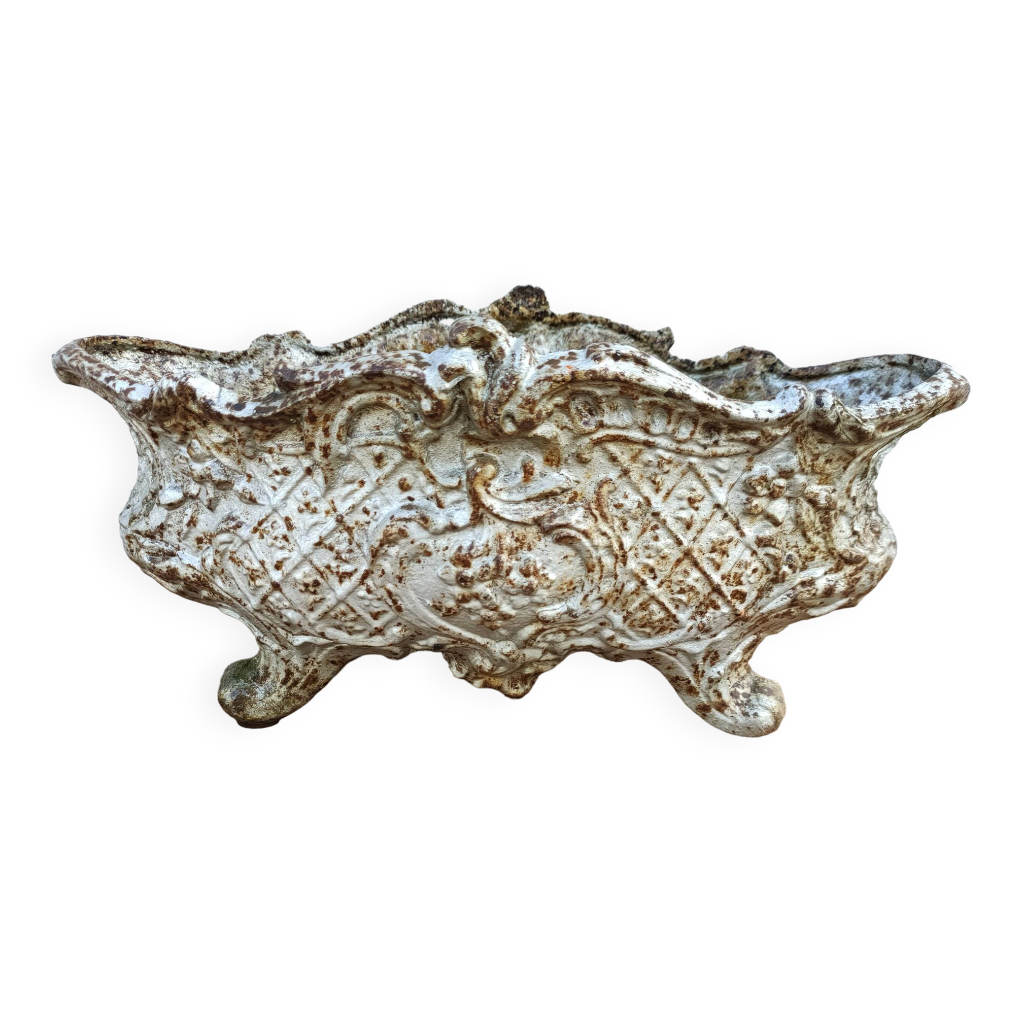 old cast iron planter