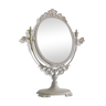 Miroir psyché de table en laiton patiné 16 x 20,5 cm