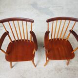 Set of 2 mid century chairs by Billund Stolefabrik