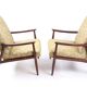 Fauteuils à fleurs vintage République tchèque 1970s