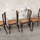 Series 4 chairs Bistro wood curved Fischel