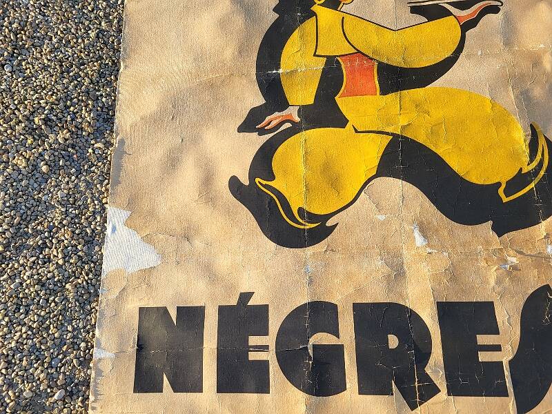 large poster your cafe negresco on canvas