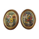 Tableaux peinture huile bouquets de fleurs