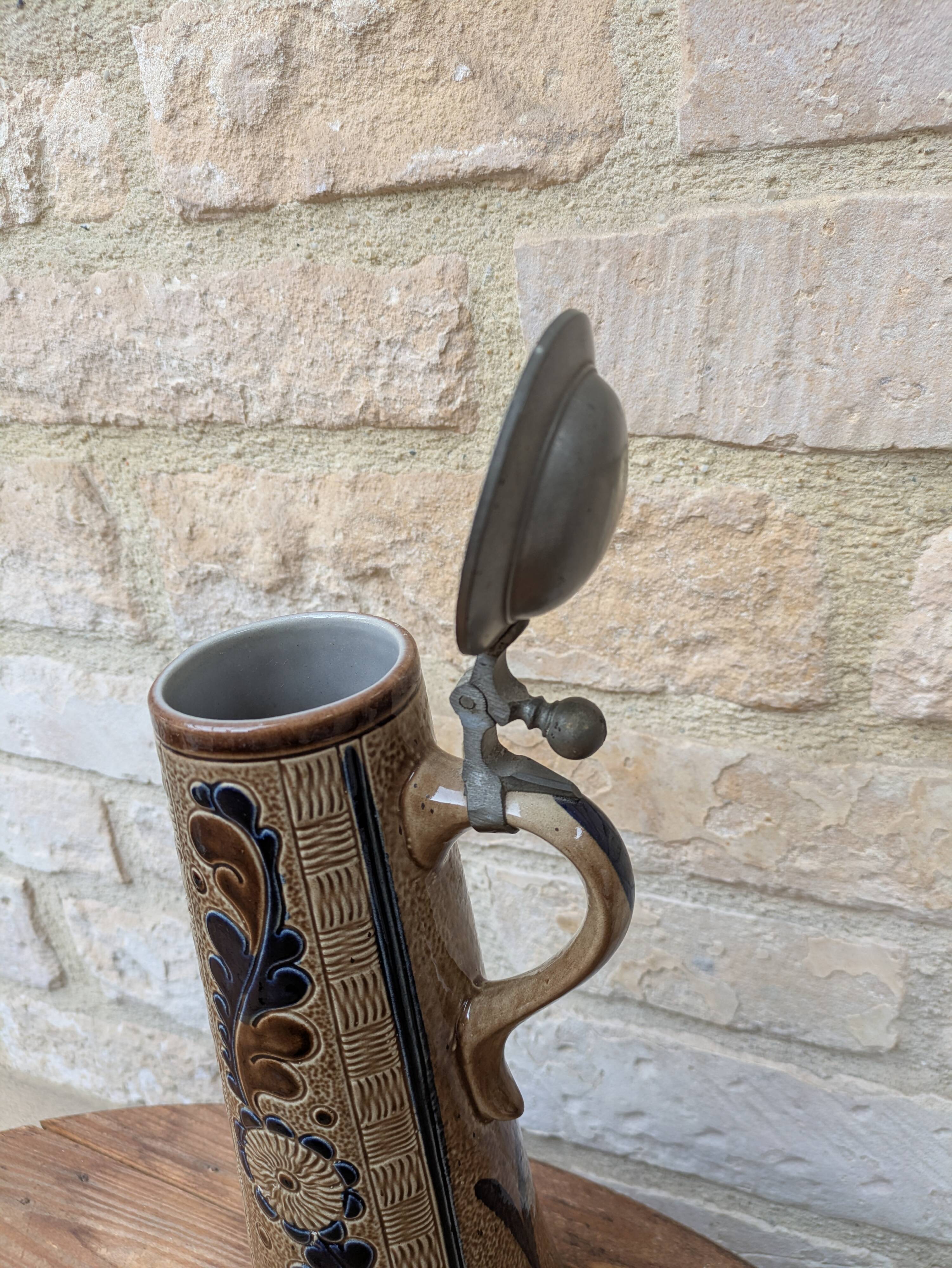 Marzi and Remy Germany decorative beer mug in glazed ceramic