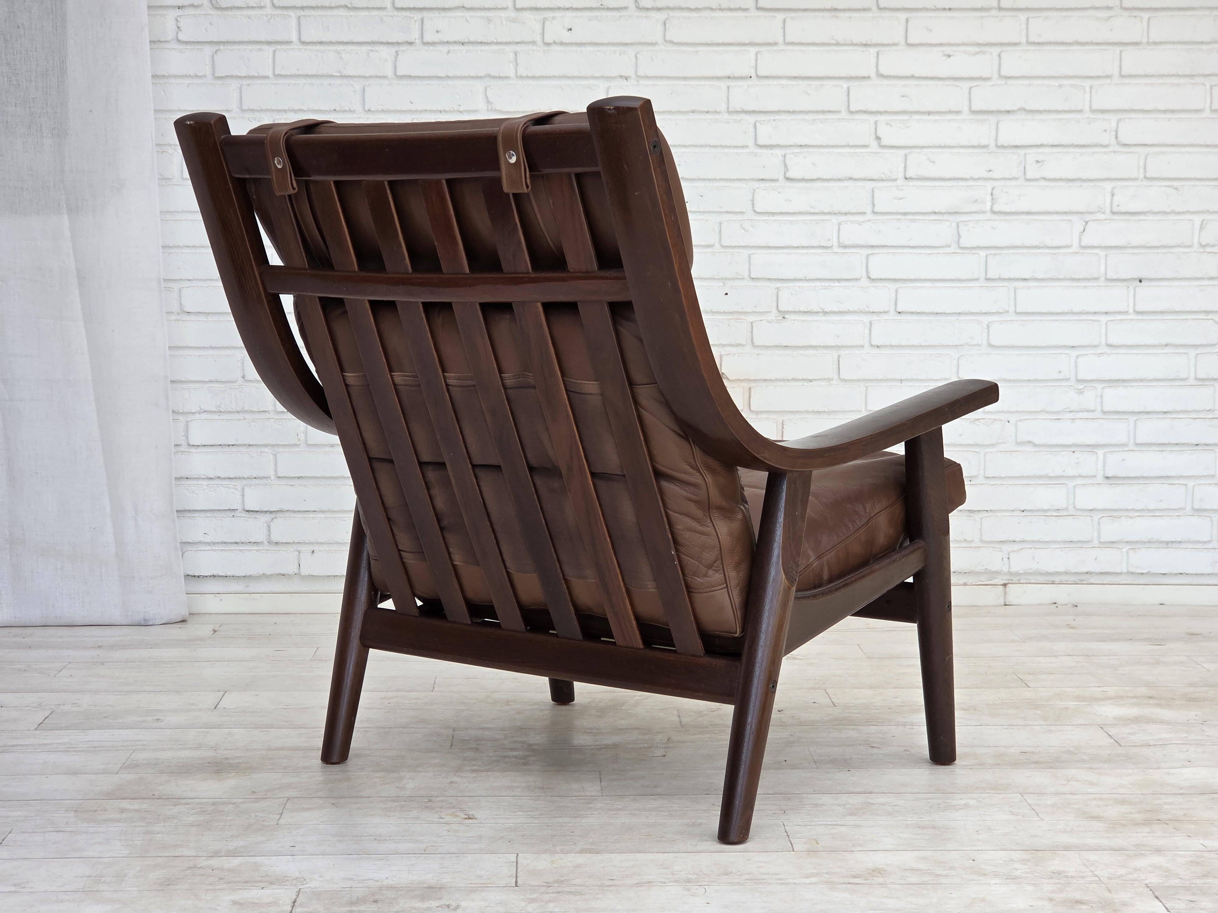 1970s, Danish design by H.J.Wegner, highback armchair, model GE530.