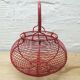 Vintage red egg basket