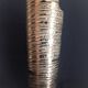 Cubist vase in gilded and ridged ceramic