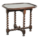 Antique English walnut side/center table with turned legs from around 1680