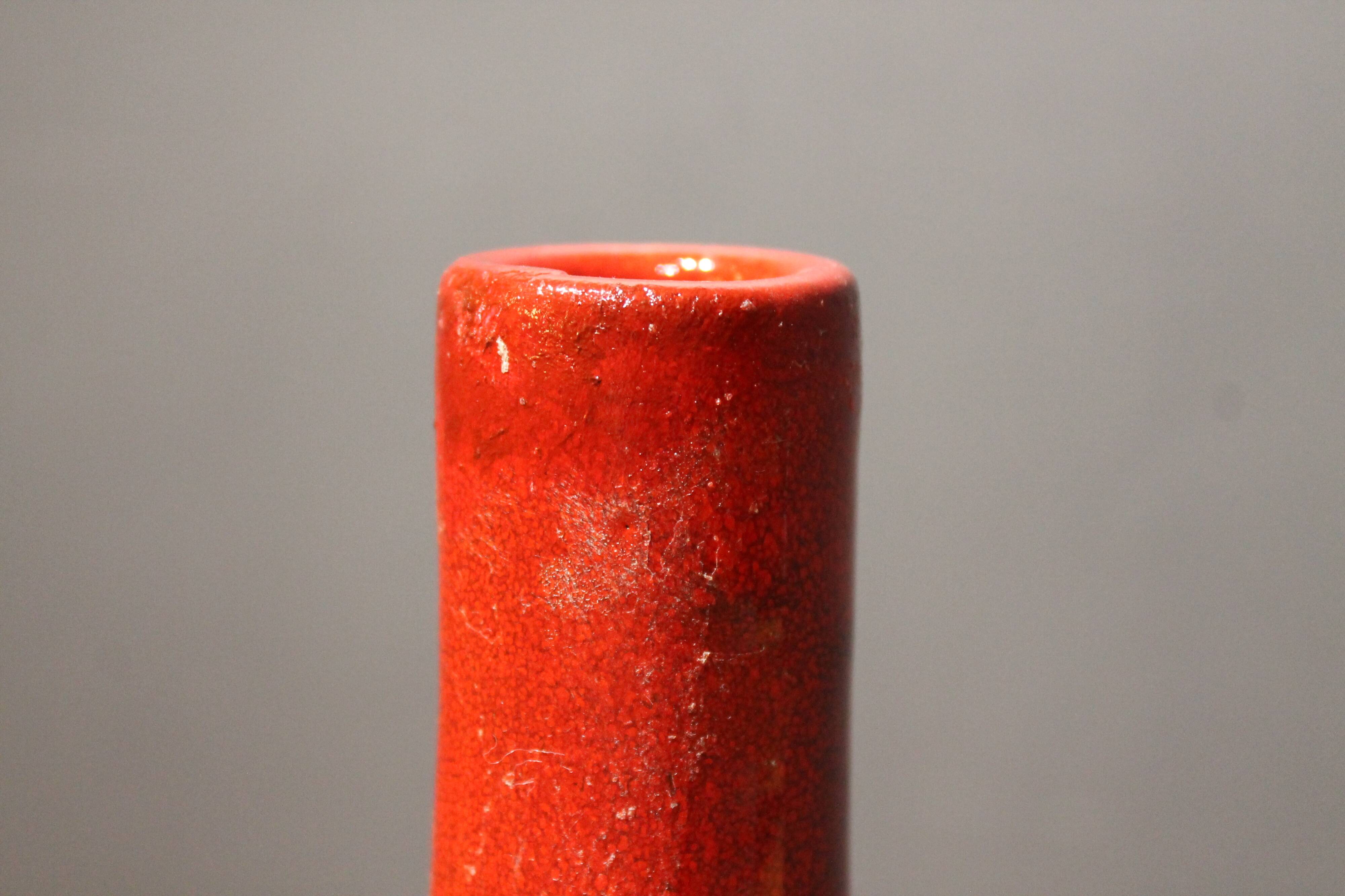 Important vase bouteille, Poterie d'Accolay