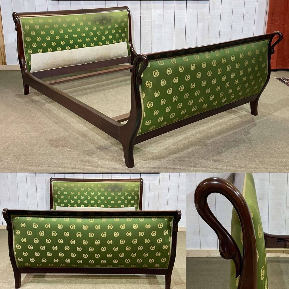 Early 20th century Empire style bed - 140-190 bedding