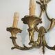Pair of Louis XV style bronze wall sconces with 3 lights