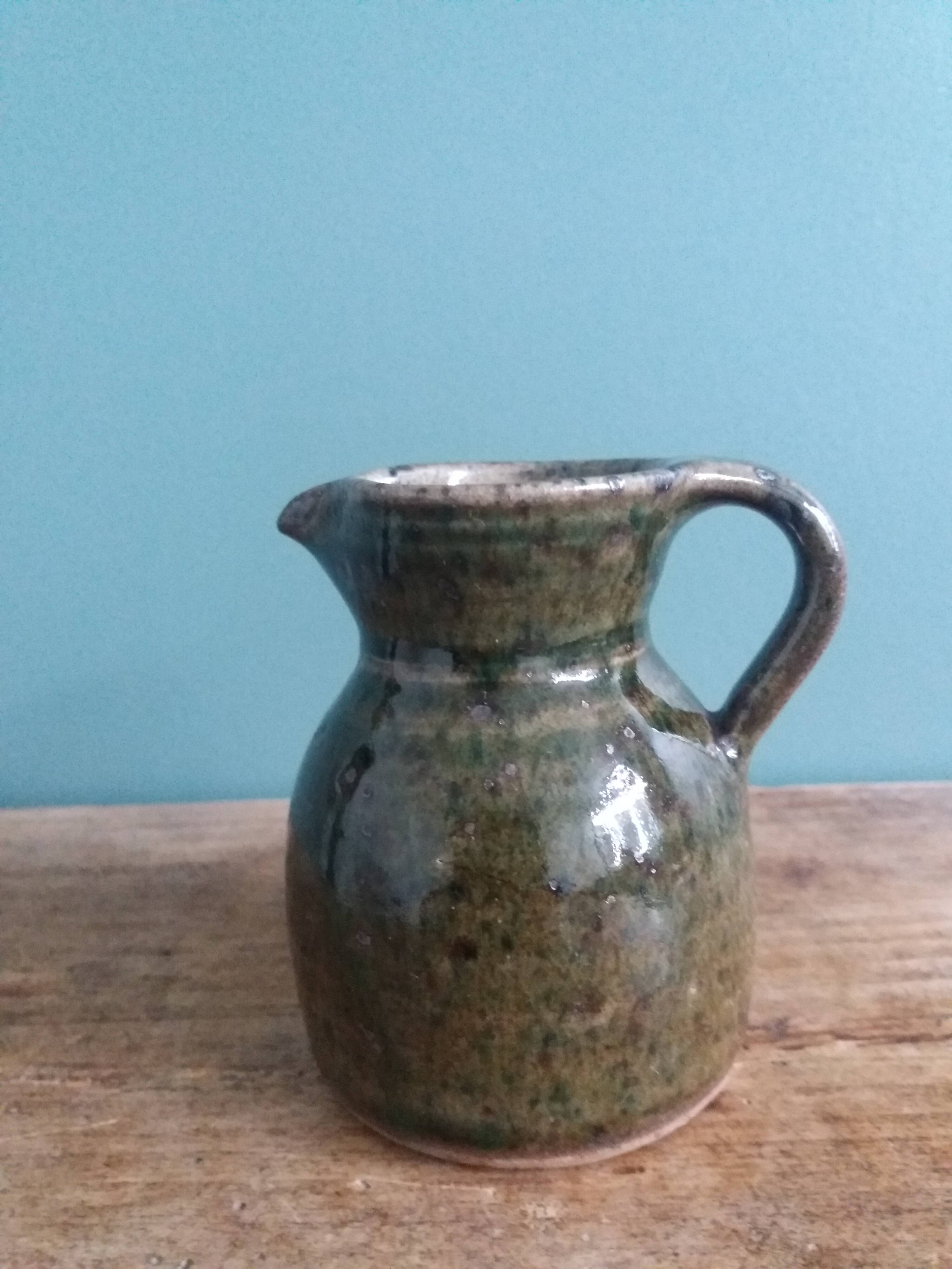 Milk jug pitcher signed Grès Migeon La Borne 60s to 70s