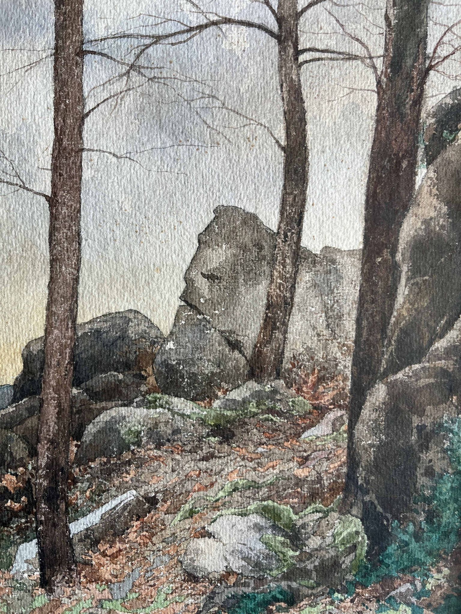 Table 2x Watercolours by Abel Chancel (1847-1917) School of Fontainebleau