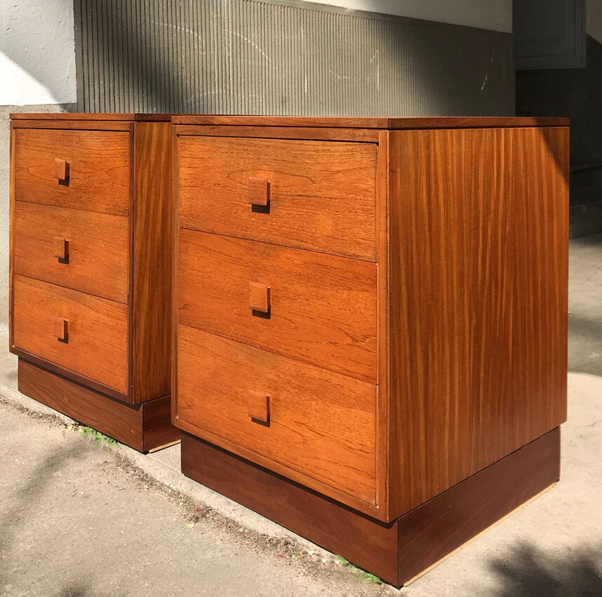 Pair of teak dressers from the 1970s
