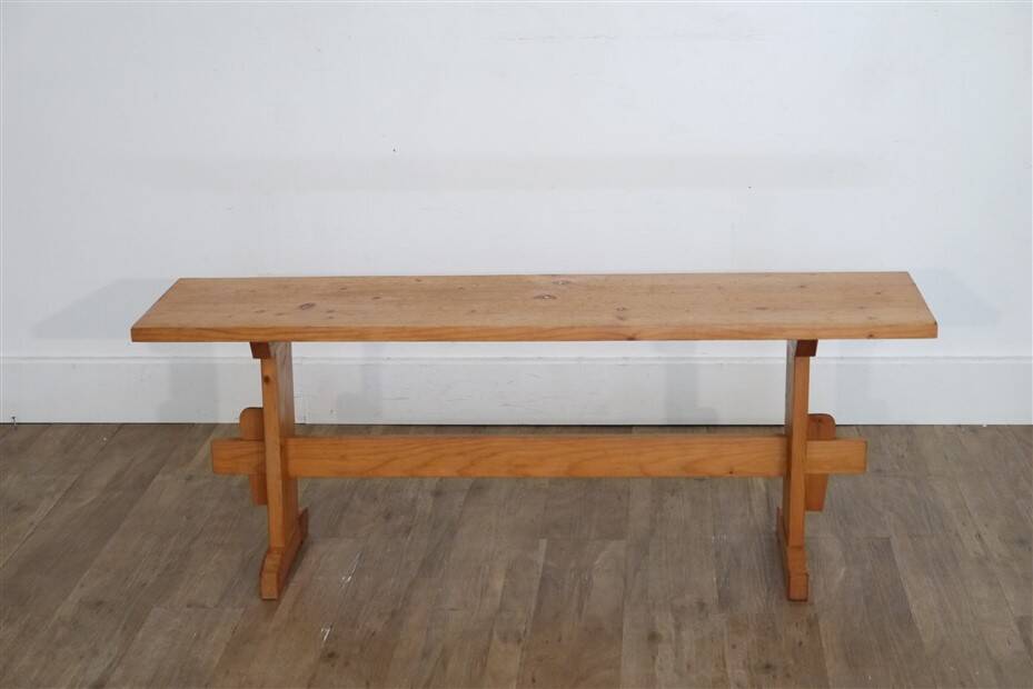 Vintage wood bench from the 1970s