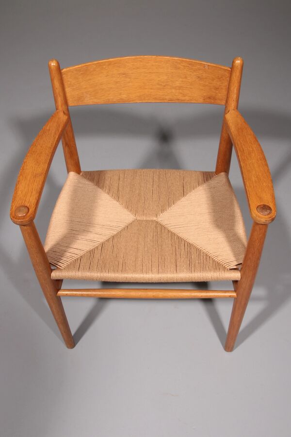 Chaises de salle à manger en chêne et nouvelle corde à papier par Hans J. Wegner pour Carl Hansen CH37