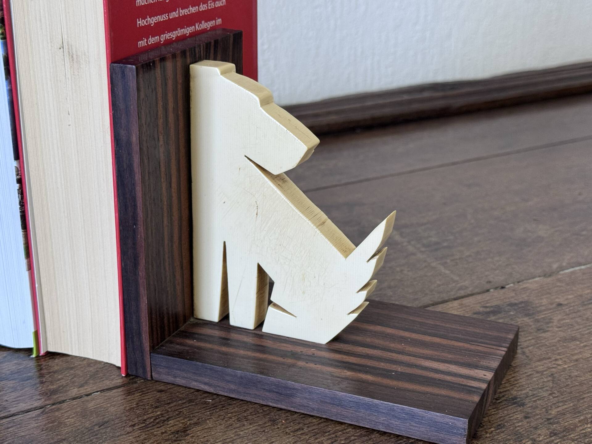 Art Deco bookends in rosewood and Bakelite