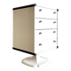 Commode en résine blanche, pied tulipe, Gautier