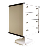 Commode en résine blanche, pied tulipe, Gautier