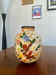 Ceramic vase by J. Massier Vallauris with floral decoration.
