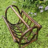 Rattan magazine rack