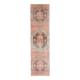 Vintage Turkish Hand-Knotted Wool Cotton Orange Runner 87x357