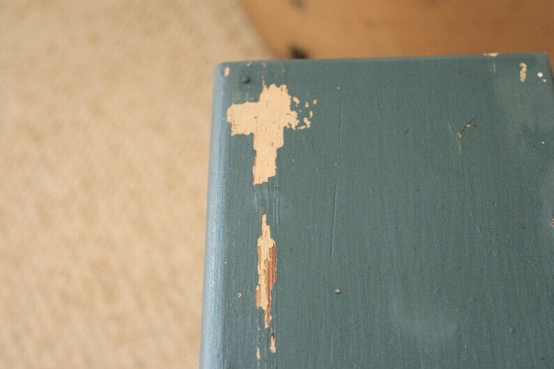 Antique French wooden stool